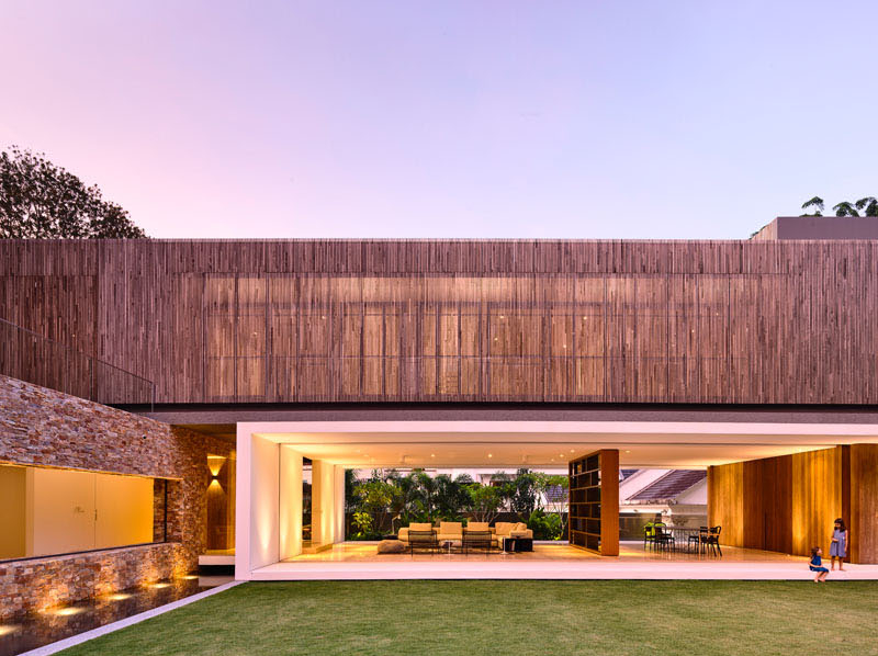 Discover a modern tropical home that opens to a pool and lush greenery, with clever indoor-outdoor connections on every level.