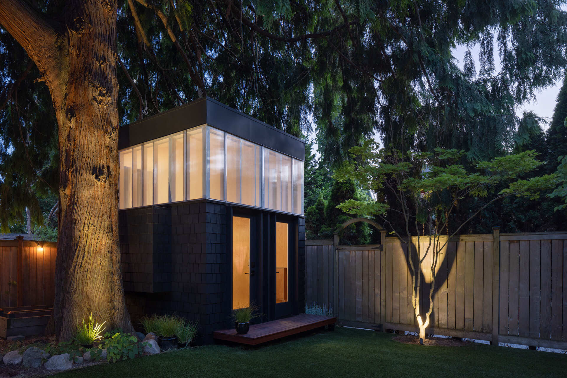 Step inside the finished WORK_shed, a light-filled backyard office designed for two. With cedar cladding, glowing clerestory panels, and warm birch interiors, this tiny structure feels calm, connected, and beautifully crafted.